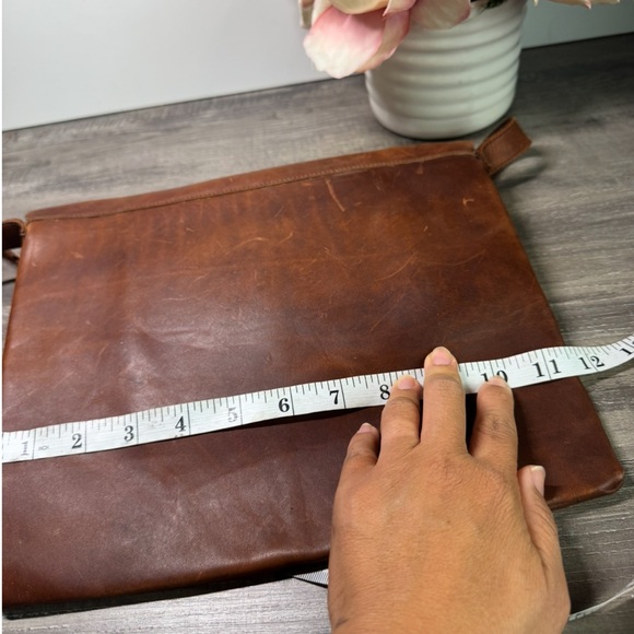 Handmade Leather Envelope Clutch/Shoulder bag STUNNING - Picture 6 of 11